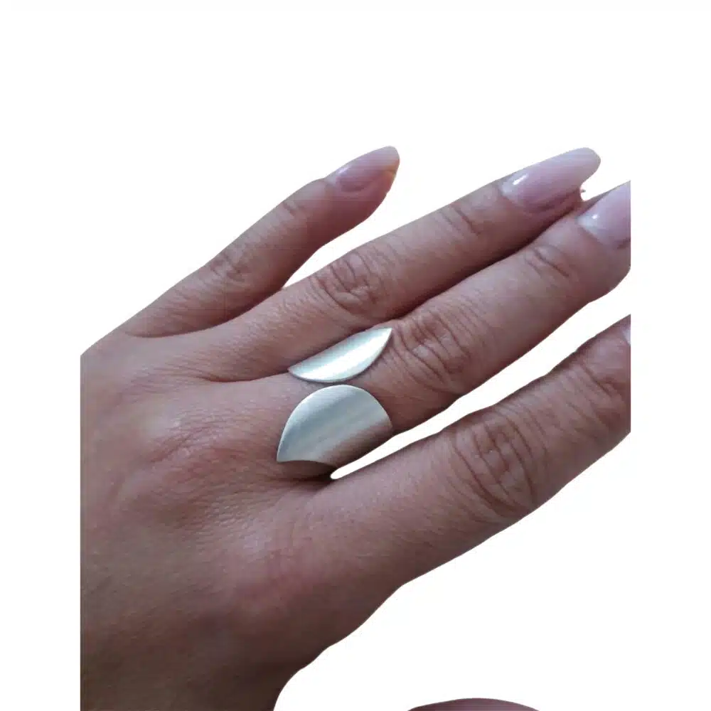 geometric ring worn