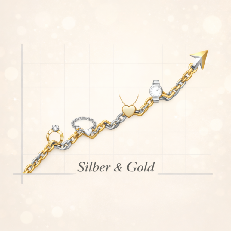 Silberpreis steigt bei Schmuck yazzys.com