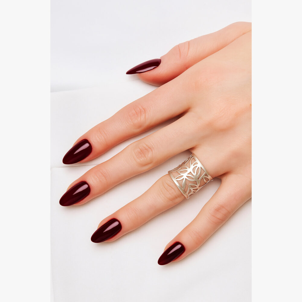 sterling silver band filligrain floral