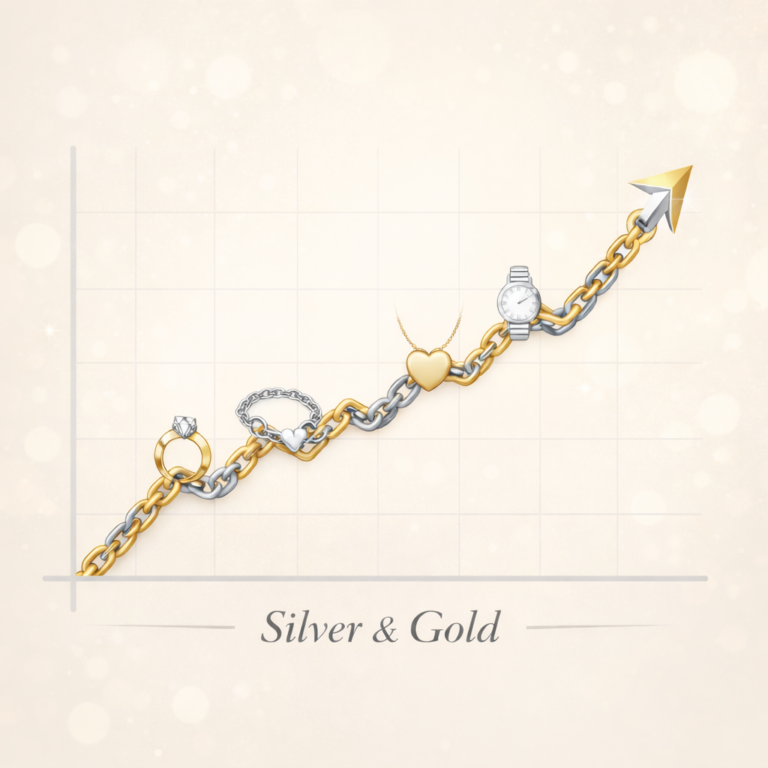 silver price rises in jewellery yazzys.com