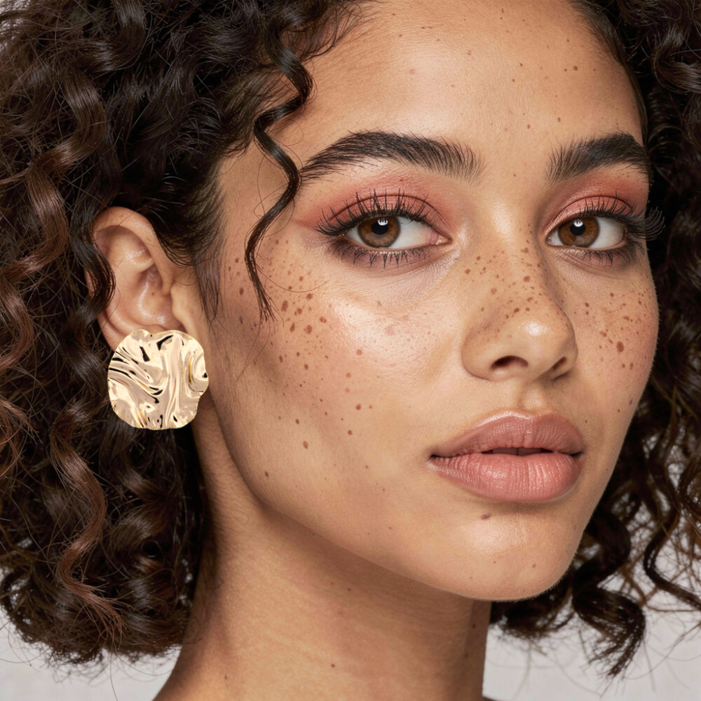 Wave earrings gold plated